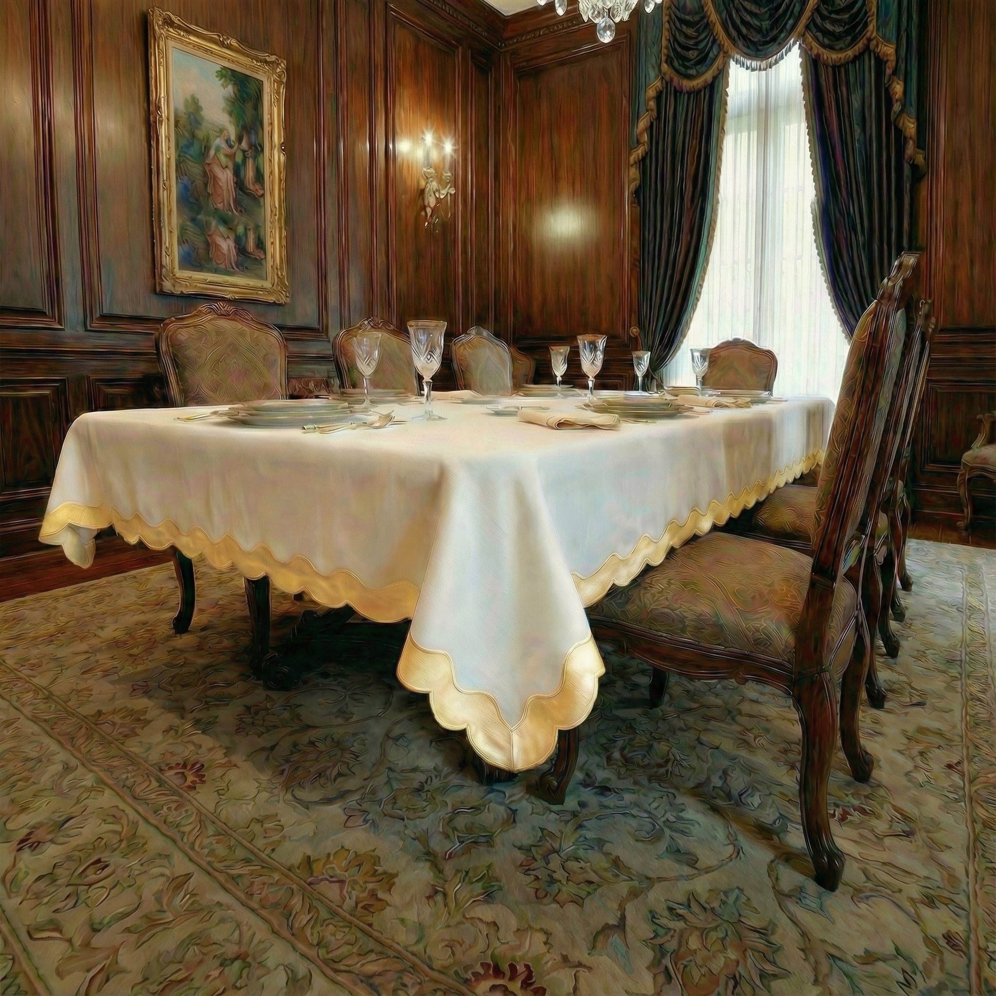 Scalloped Tablecloth