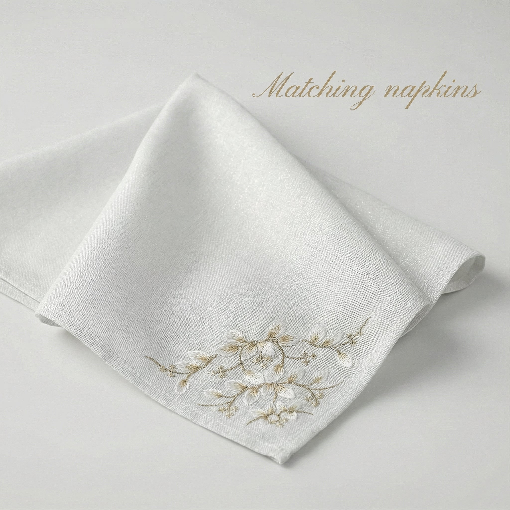 Embroidered Shimmer Tablecloth